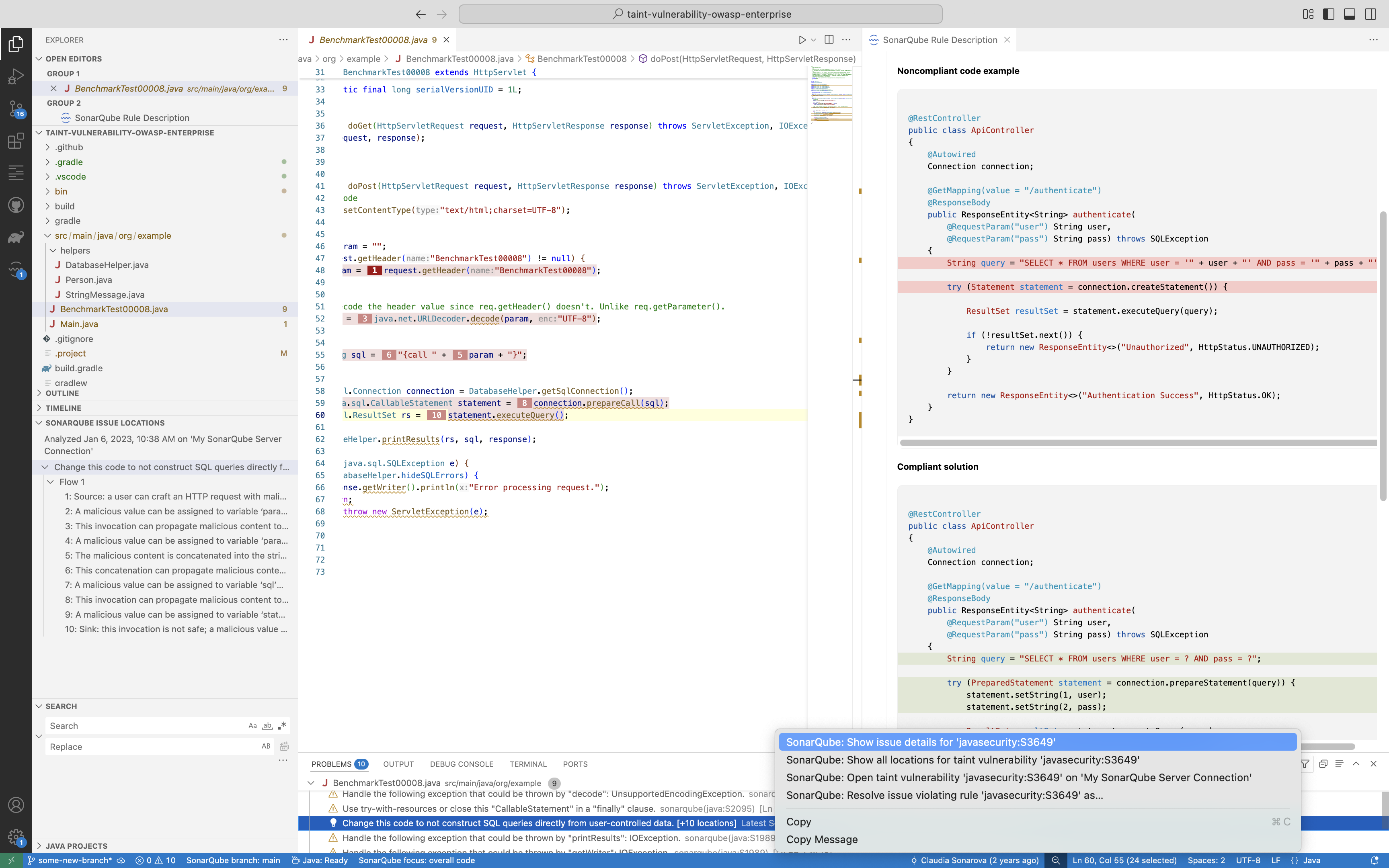 The SonarQube Rule Description tab will give you lots of information to help you fix your issue.